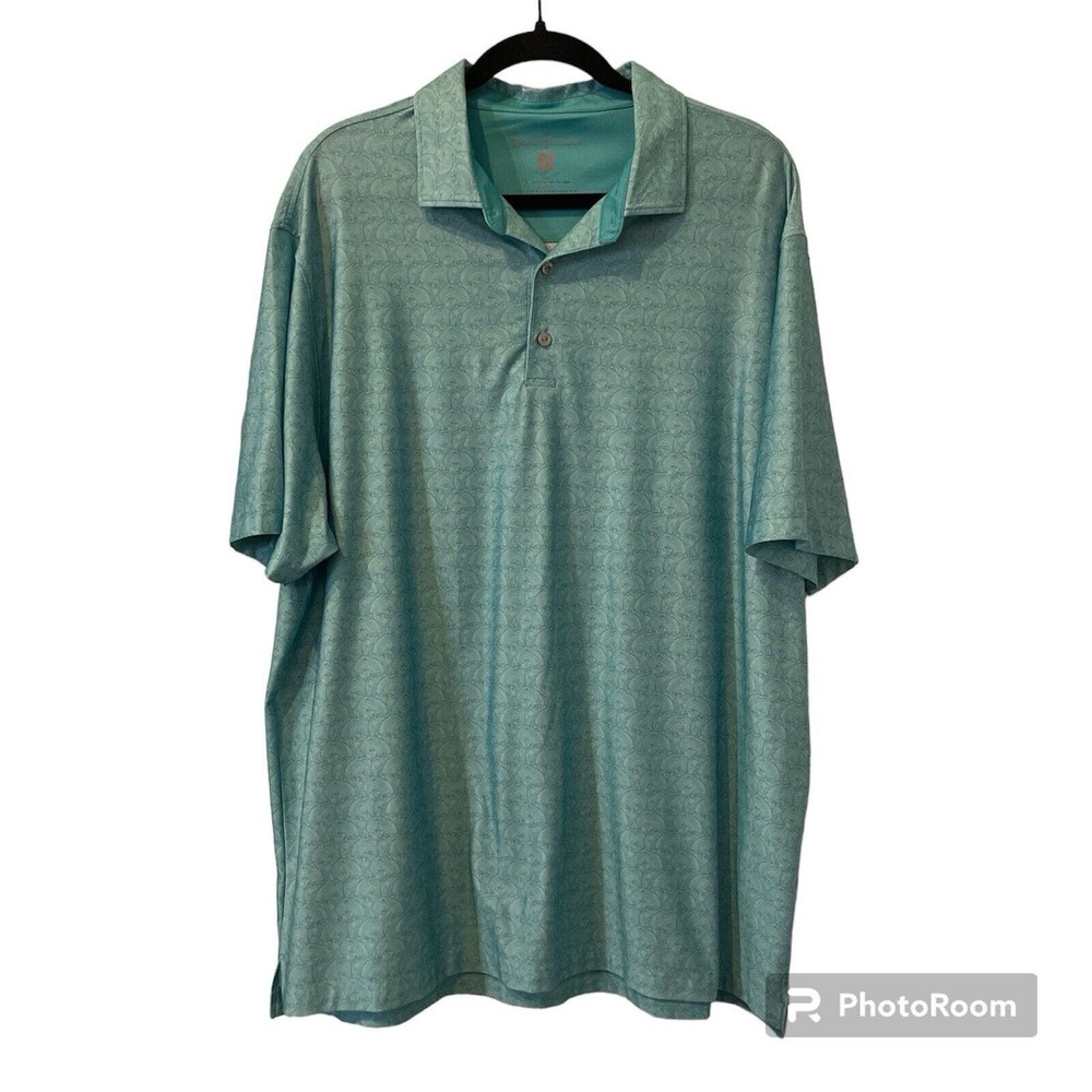 Hickey Freeman Polo Shirt Adult XL Teal Golf Golfing Rugby Casual Mens